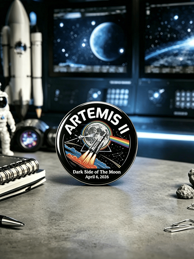 Artemis II Epic Rocket Brooch - Return to the Moon