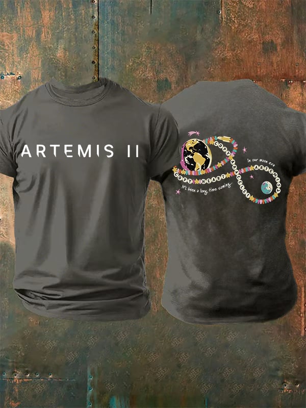 Men's Fun Planet Print T-Shirt