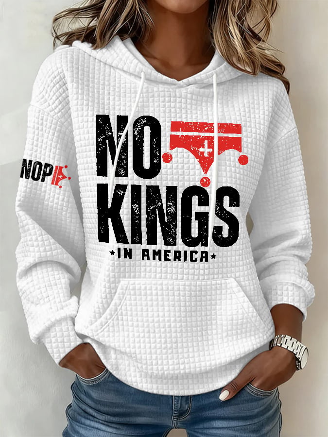 🔥Buy 3 Get 15% Off Retro No Kings In America Print Hoodie