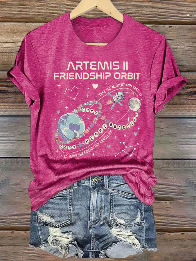 Women's Fun Planet Print T-Shirt