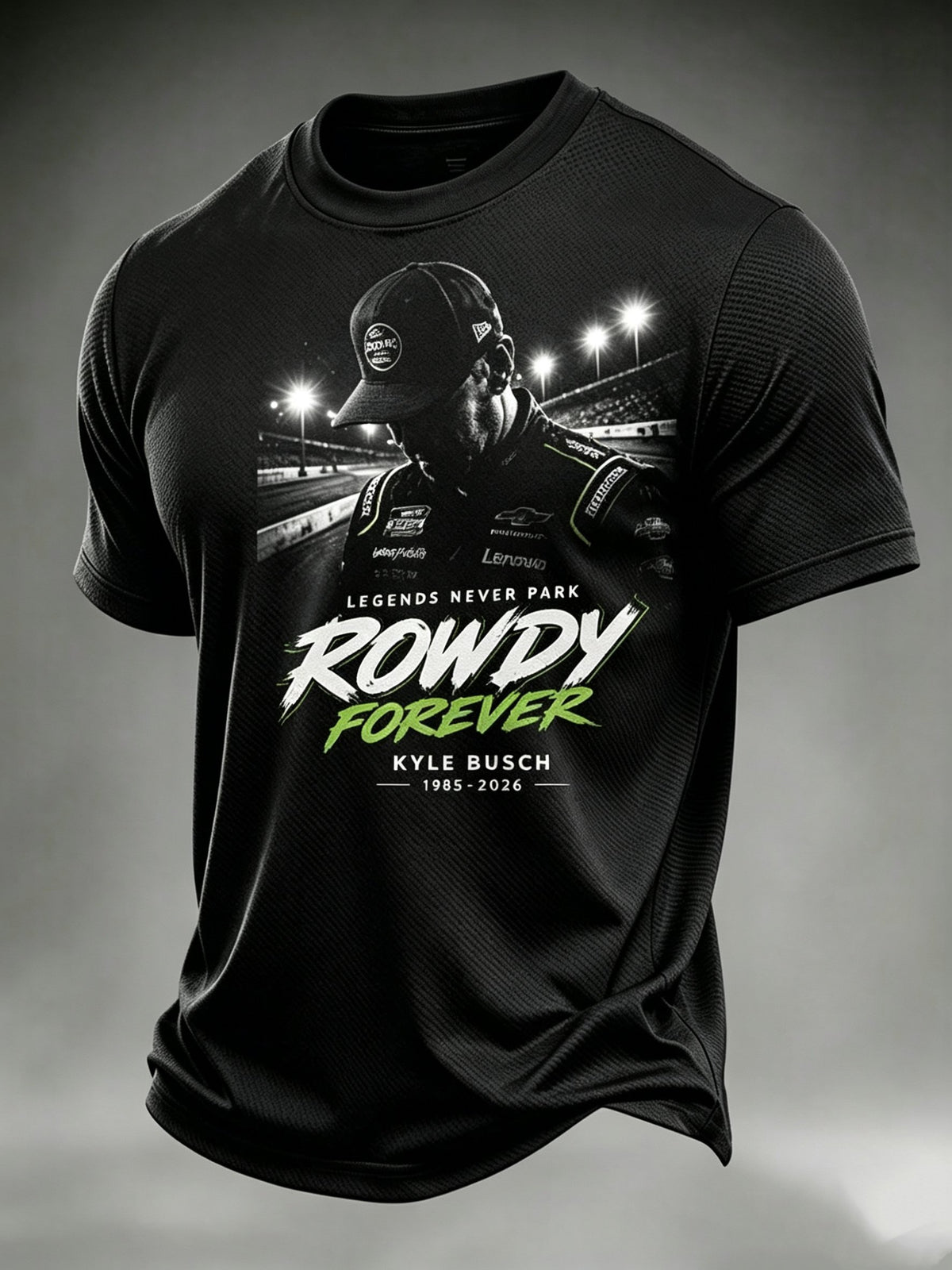 Men's Racing Casual Print Crew Neck T-Shirt