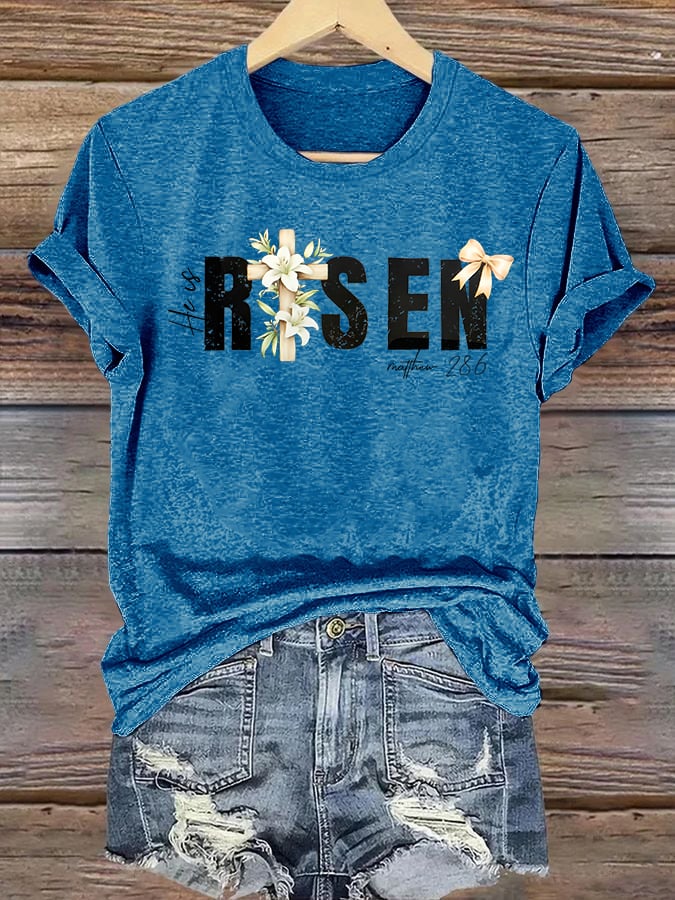 Women's He is Risen Print T-Shirt