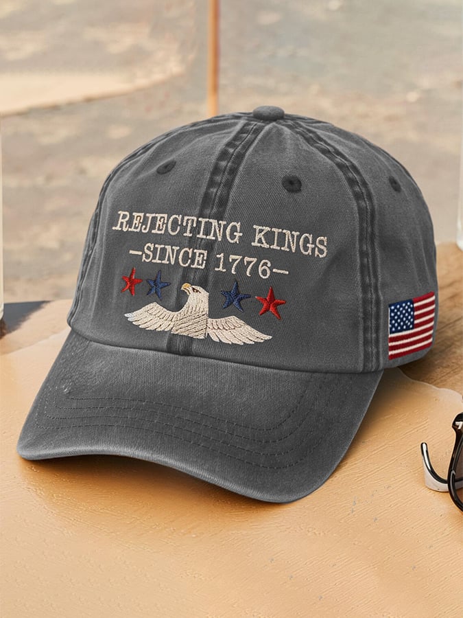 🔥Buy 3 Get 15% Off🔥Unisex 'Rejecting Kings Since 1776 ' Printed Hat