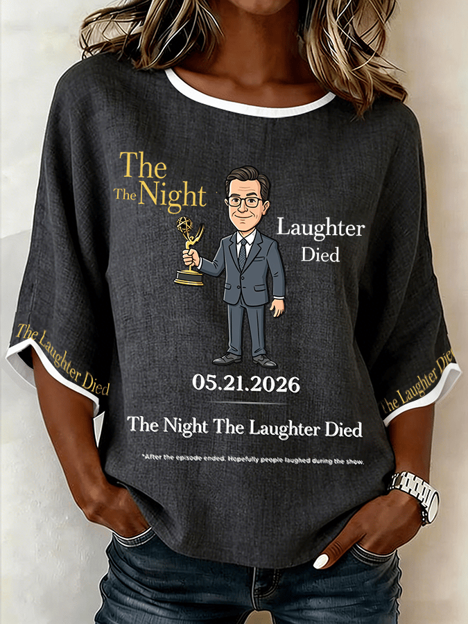 Women's "Night When Laughter Stops" Printed Comfortable Top