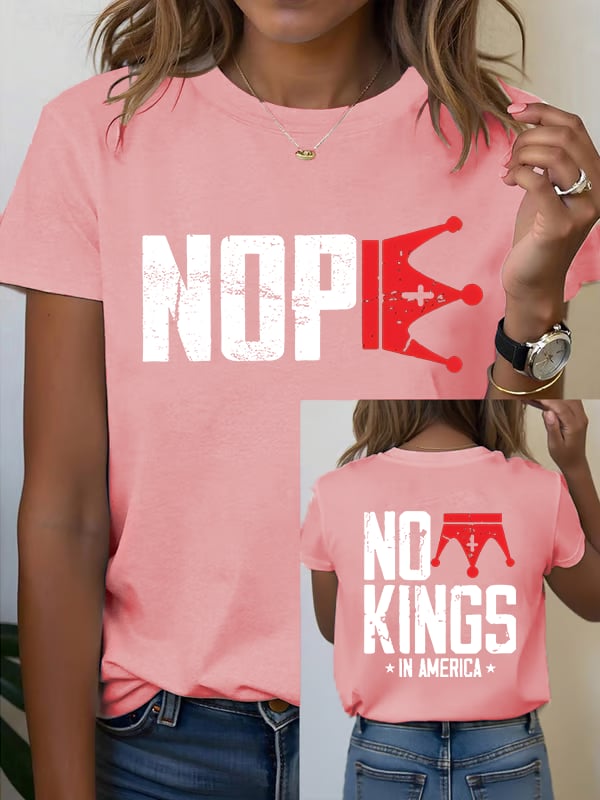 🔥Buy 3 Get 15% Off Women's No Kings In America T-Shirt