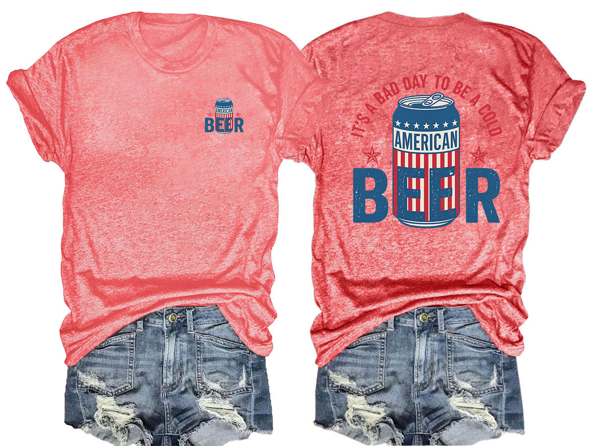 🔥Buy 3 Get 15% Off🔥It’s a Bad Day to Be a Cold Beer, Funny 4th of July Drinking Shirt