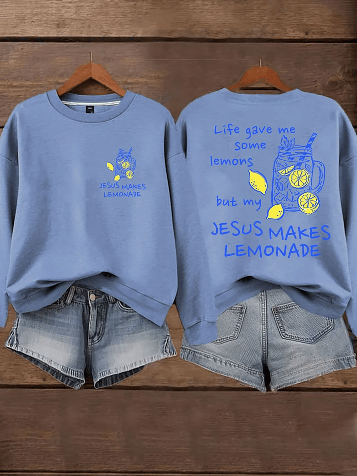 Women's Life Gave Me Some Lemons, But My Jesus Turned Them Into Lemonade Faith Print Hoodie