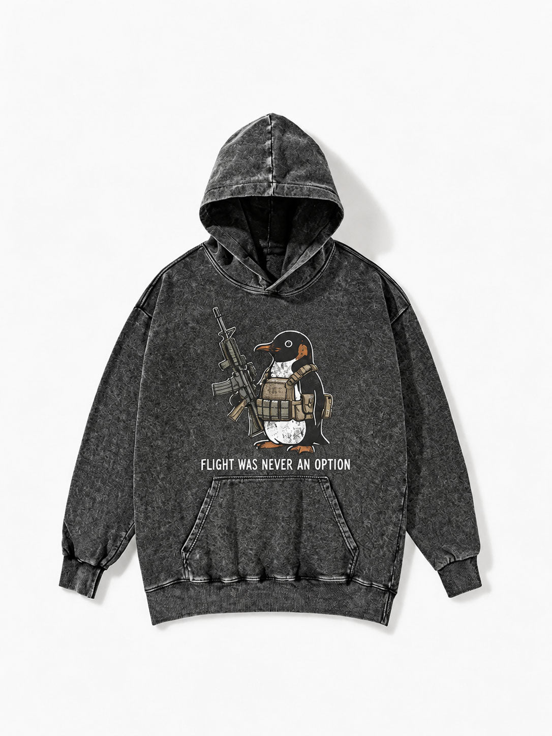 Flight Never Option Penguin Soldier Hoodie