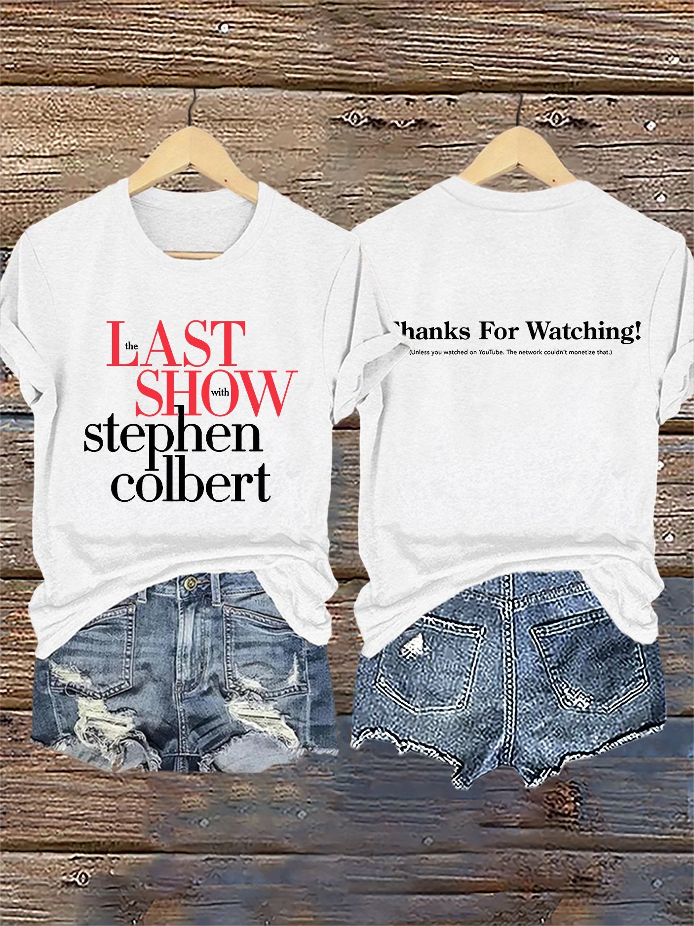 Retro Last Show Tree Print T-Shirt