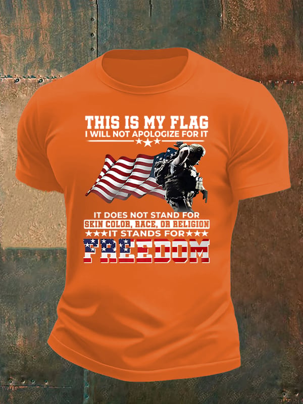 Men's THIS IS MY FLAG Print T-Shirt