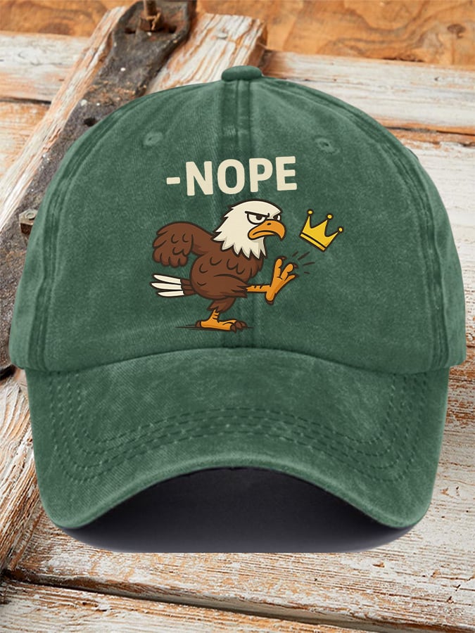 🔥Buy 3 Get 15% Off🔥Unisex Retro No Kings In America Eagle Crown Nope Print Baseball Cap