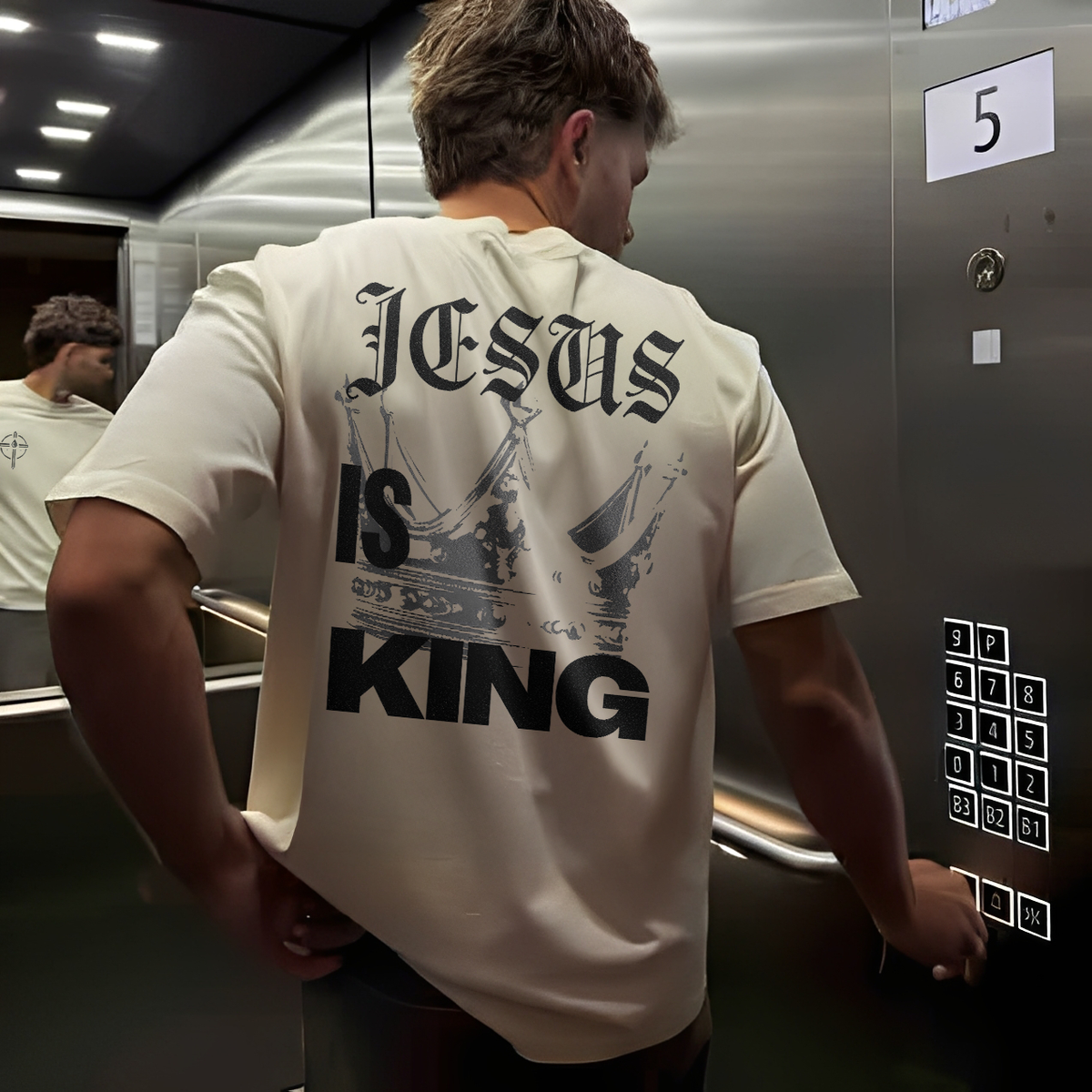 Jesus Is King Printed Men's T-shirt
