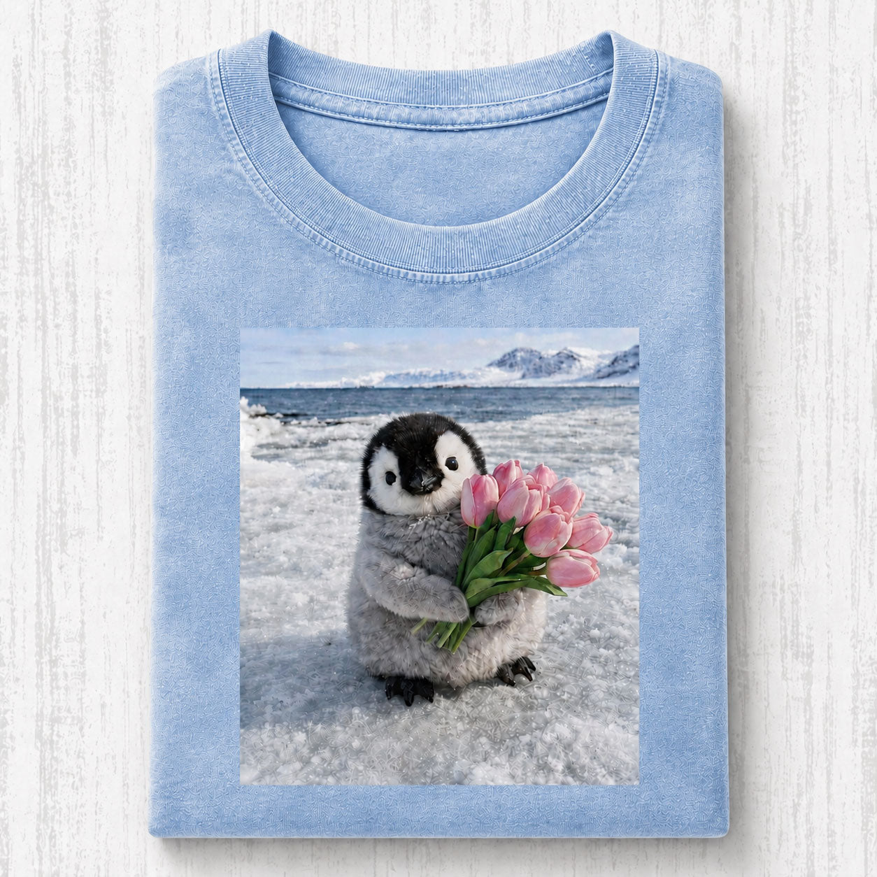 Tulip Bouquet Penguin Vintage Comfort Tee