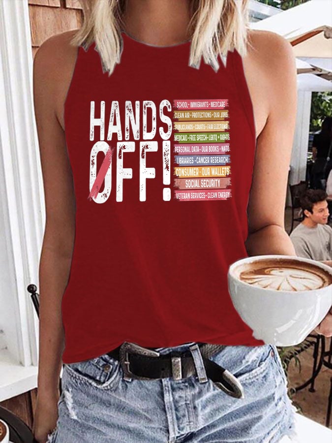 🔥Buy 3 Get 15% Off🔥Women's Retro Hands Off Protest Print Tank Top