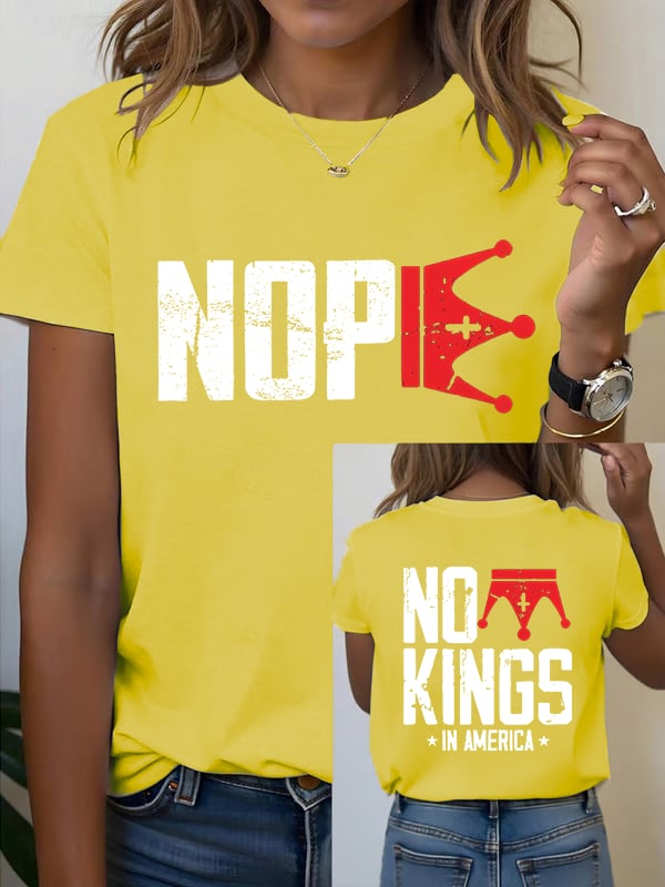 🔥Buy 3 Get 15% Off Women's No Kings In America T-Shirt