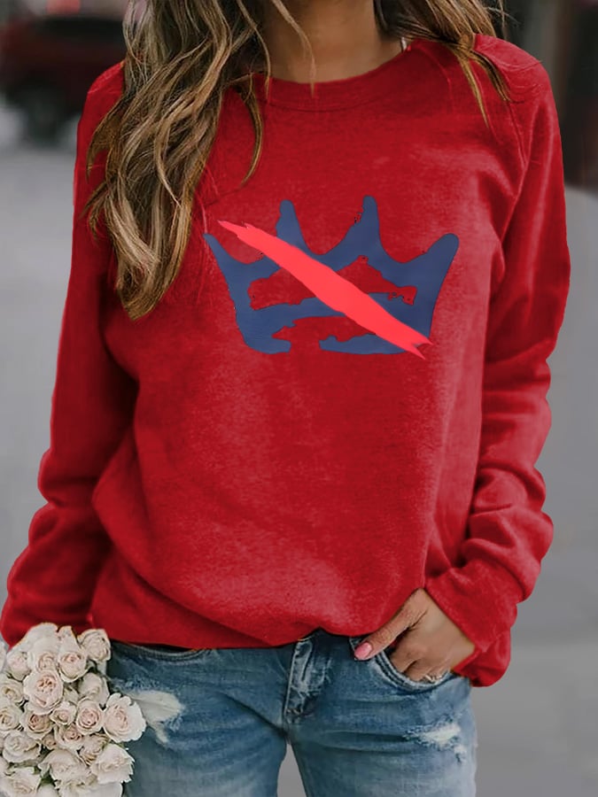 Women's America has no kings Printed Casual Sweatshirt