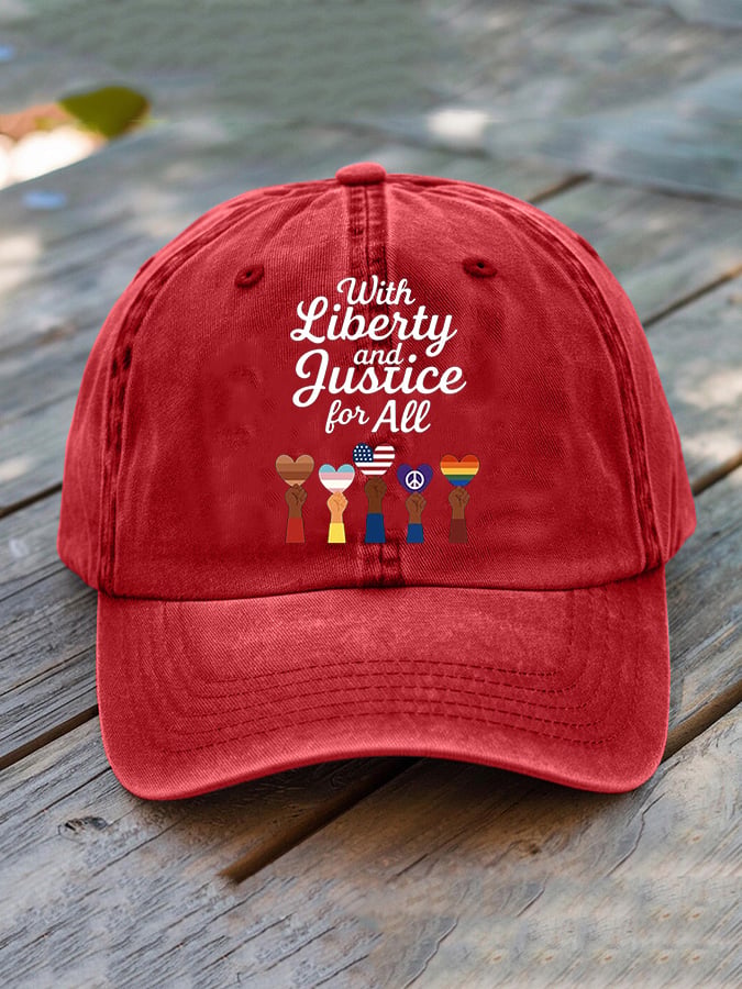 🔥Buy 3 Get 15% Off🔥With Liberty Justice for All Print Hat