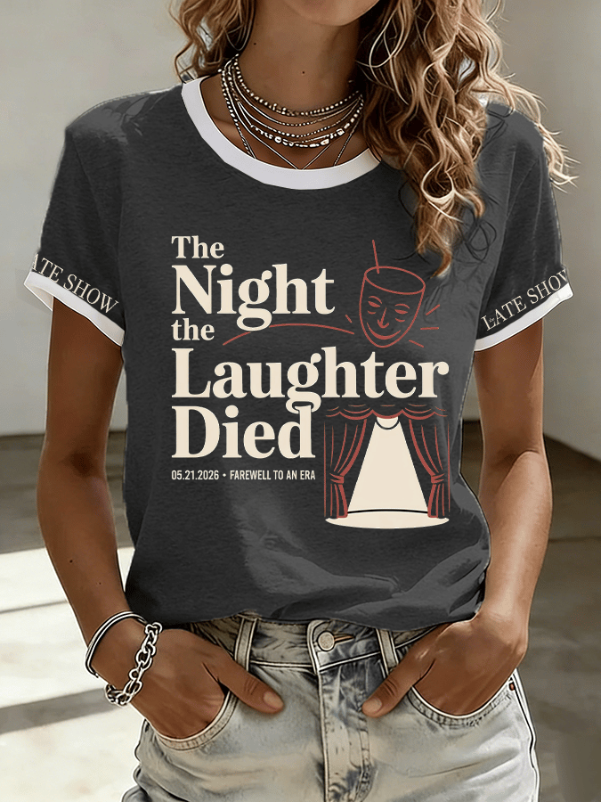 🔥Buy 3 Get 15% Off🔥Women's "Night When Laughter Stops" Printed Comfortable T-Shirt