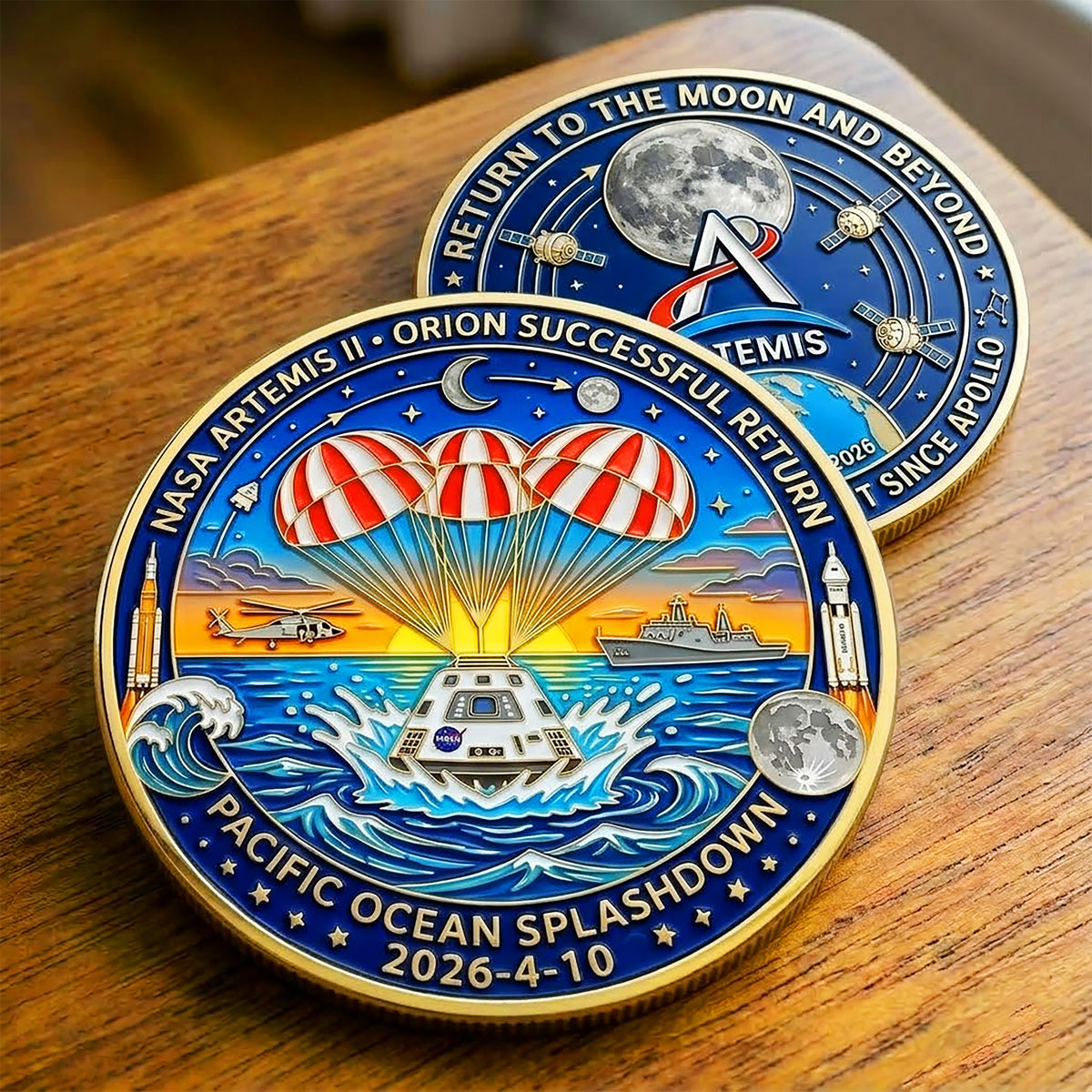 NASA Artemis II Orion Splashdown Commemorative Coin