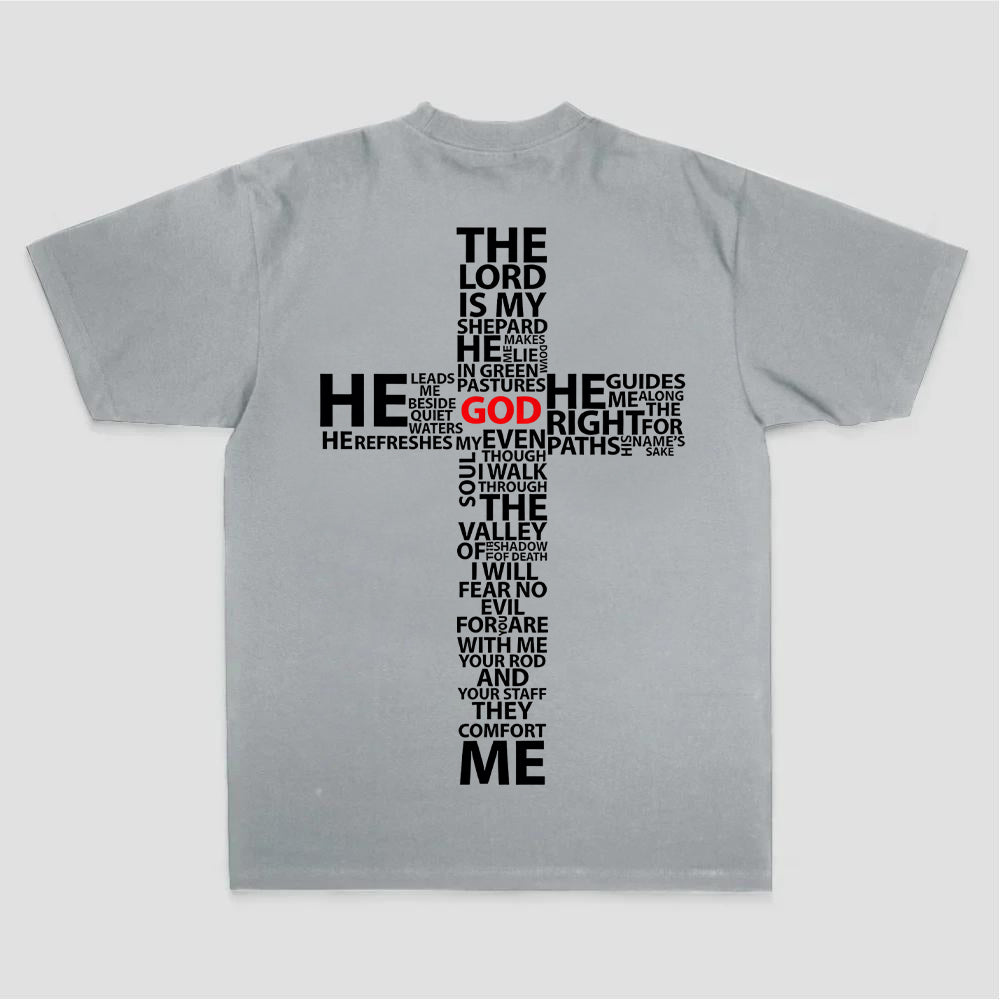 I Will Fear No Evil For You Are With Me Your Rod And Your Staff They Comfort Me God Printed Women's T-shirt