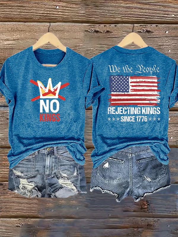 Women's No Kings, Rejecting Kings Since 1776, We The People T-Shirt