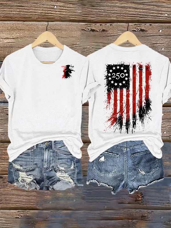 Women's 250 YEARS Round-neck Printed T-Shirt