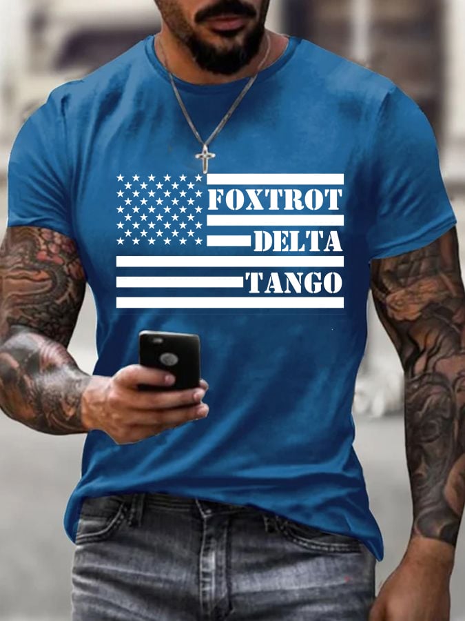 Men's Print Short Sleeve Casual T-Shirt
