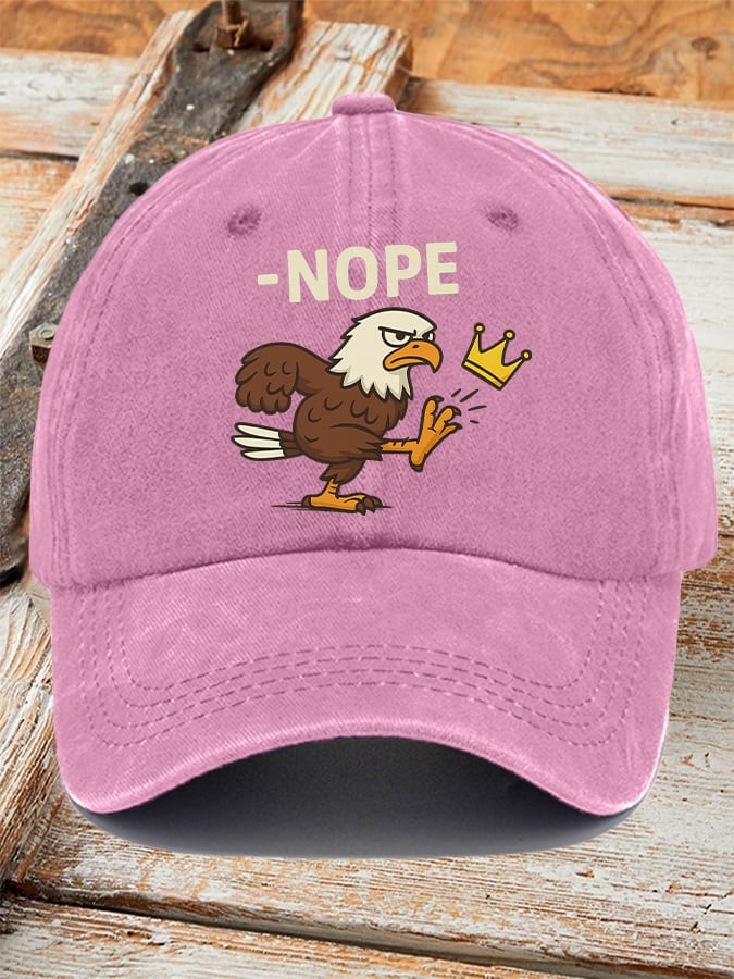 🔥Buy 3 Get 15% Off🔥Unisex Retro No Kings In America Eagle Crown Nope Print Baseball Cap