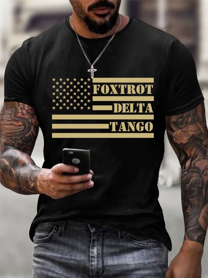 Men's Print Short Sleeve Casual T-Shirt