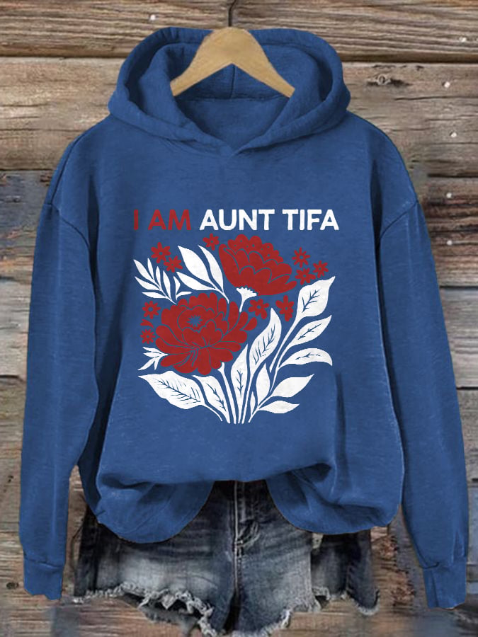 🔥Buy 3 Get 15% Off🔥Retro I Am Aunt Tifa Print Hoodie