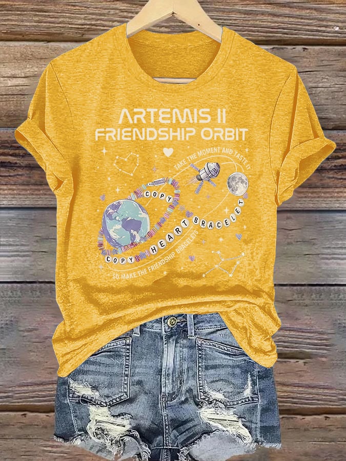 Women's Fun Planet Print T-Shirt
