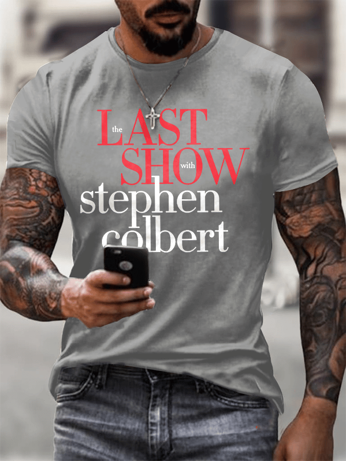 Men's Retro Last Show Print T-Shirt