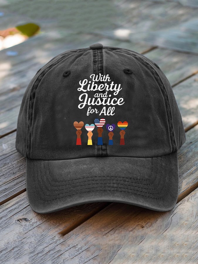 🔥Buy 3 Get 15% Off🔥With Liberty Justice for All Print Hat