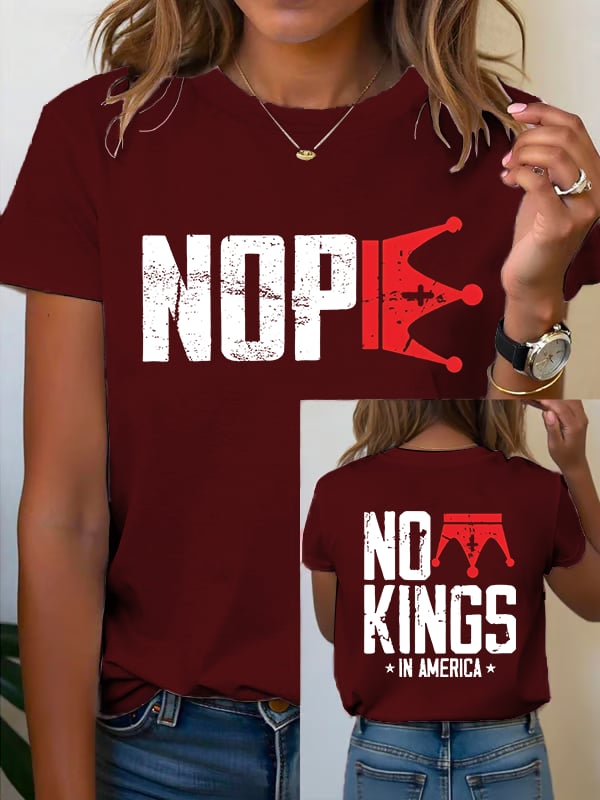 🔥Buy 3 Get 15% Off Women's No Kings In America T-Shirt