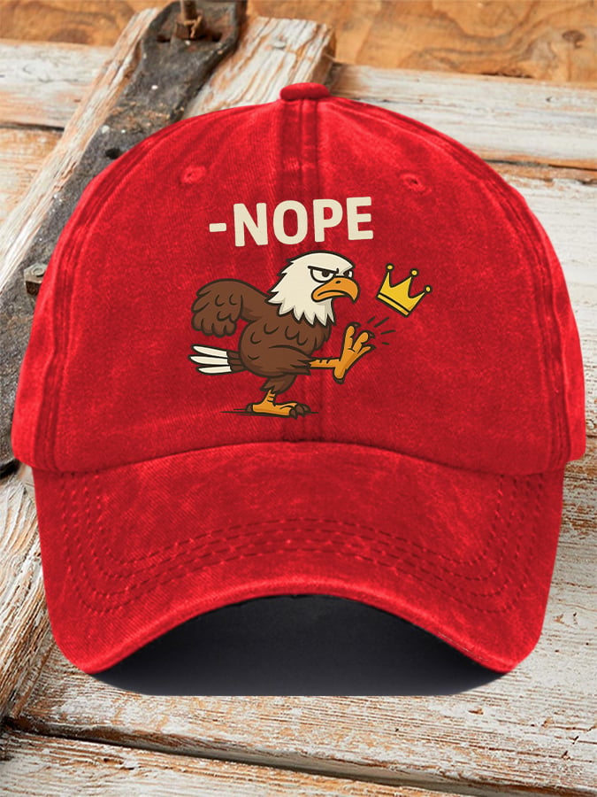 🔥Buy 3 Get 15% Off🔥Unisex Retro No Kings In America Eagle Crown Nope Print Baseball Cap