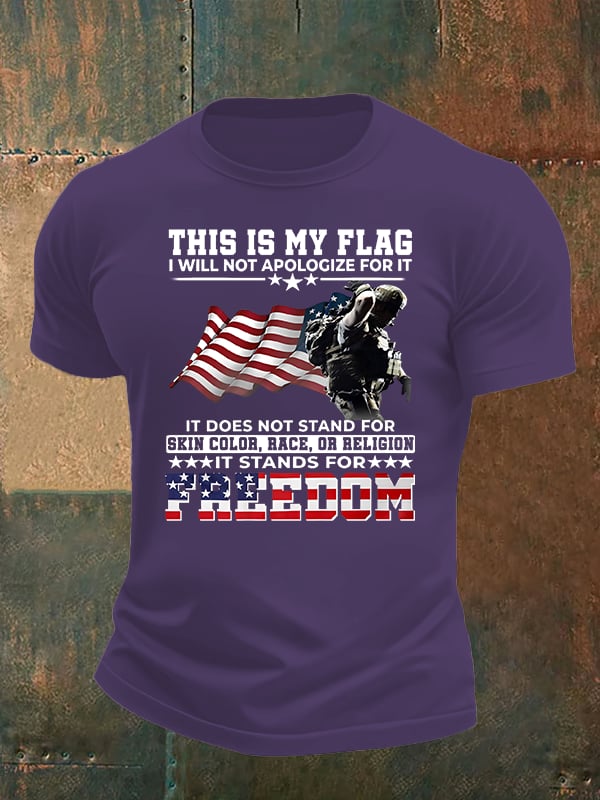 Men's THIS IS MY FLAG Print T-Shirt