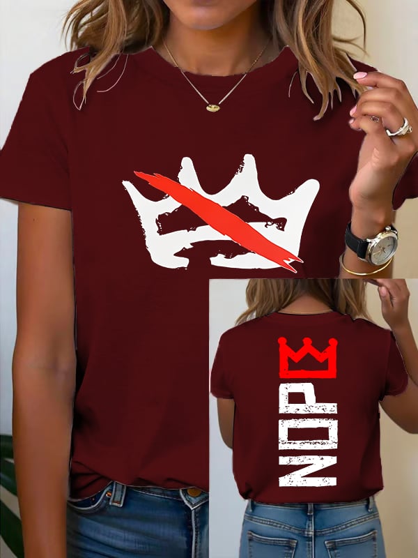 🔥Buy 3 Get 15% Off Women's America has no kings Printed Casual T-Shirt