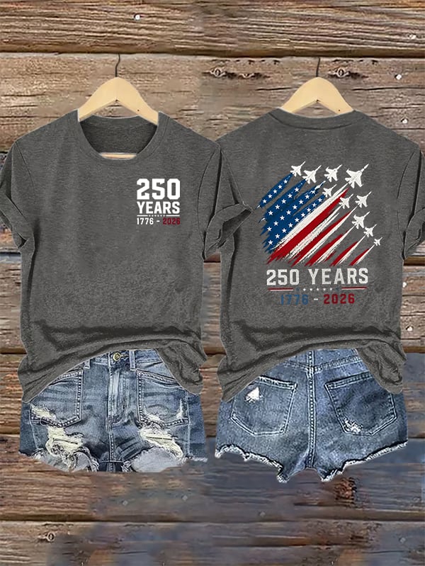 Women's Round-Neck 250 YEARS Printed T-Shirt