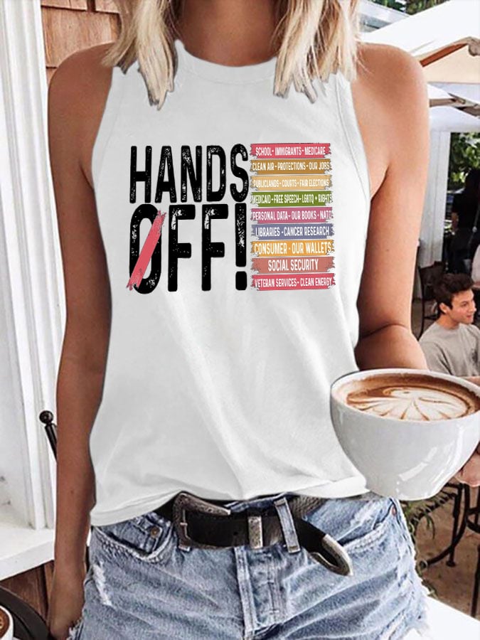 🔥Buy 3 Get 15% Off🔥Women's Retro Hands Off Protest Print Tank Top