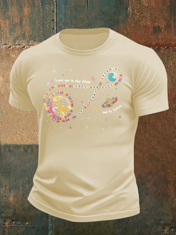 Men's Fun Planet Print T-Shirt