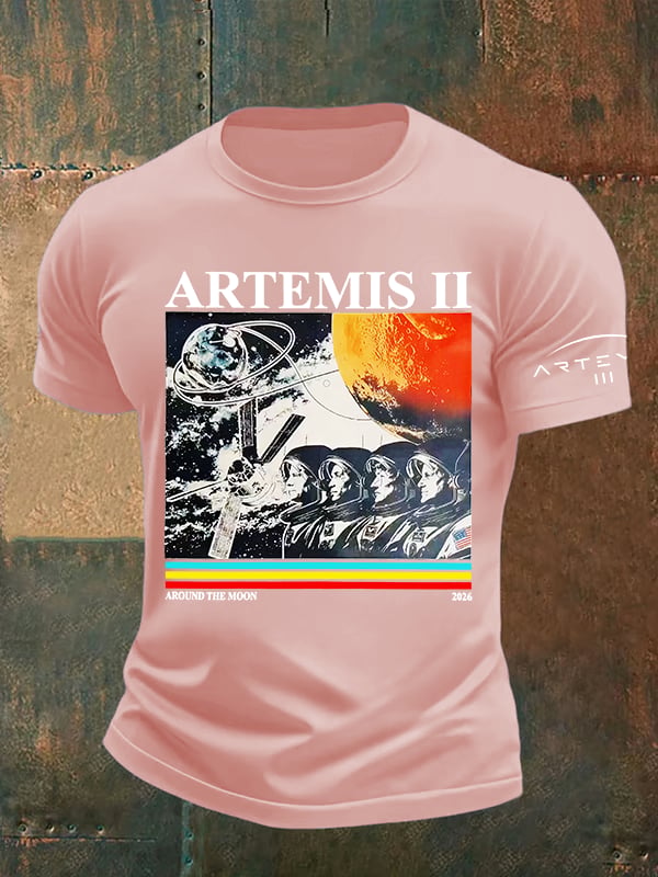 Men's Lunar Landing Character Print T-Shirt