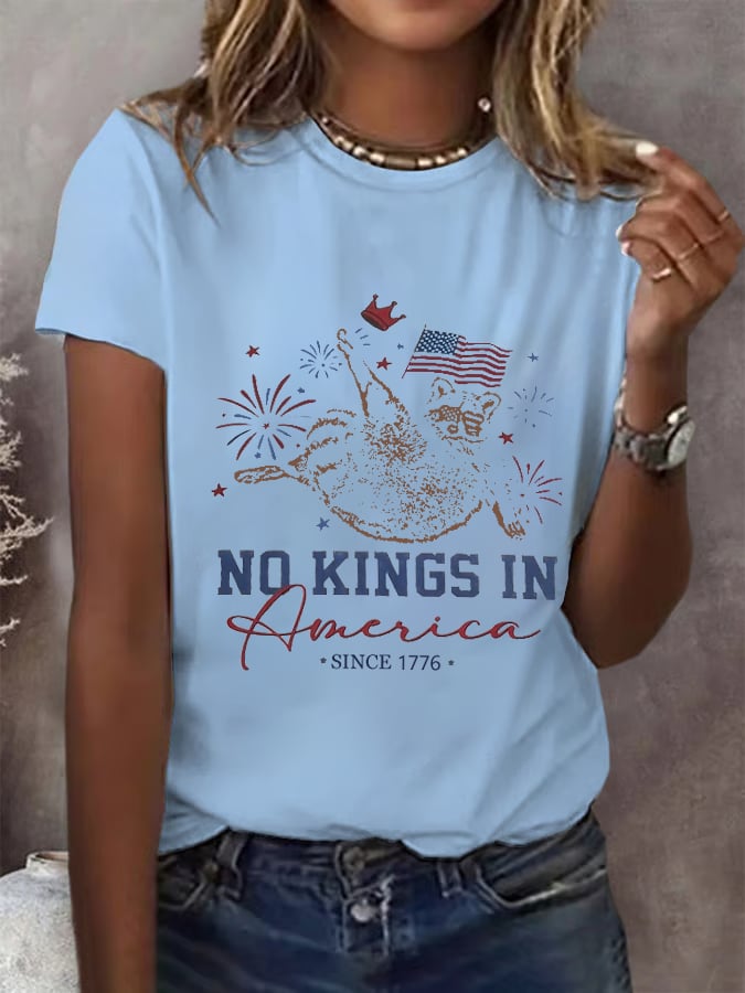 🔥Buy 3 Get 15% Off🔥Women's No King In America Printed T-Shirt