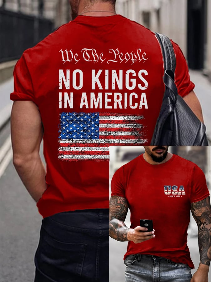🔥Buy 3 Get 15% Off🔥Men's casual American flag-free T-shirt
