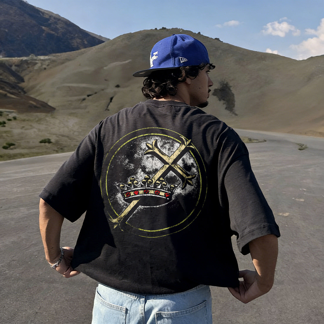 Cross And Crown Printed Men's T-shirt