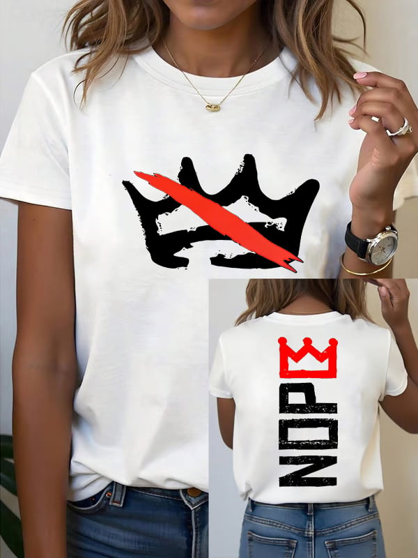 🔥Buy 3 Get 15% Off Women's America has no kings Printed Casual T-Shirt