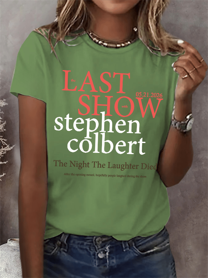 Retro Last Show 05.21.2026 The Night The Laughter Died After The Opening Monol, Hopefully People Laughed During The Show Print T-Shirt
