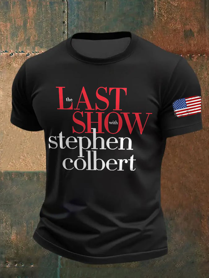 Men's Retro Last Show Print T-Shirt