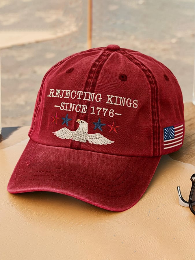 🔥Buy 3 Get 15% Off🔥Unisex 'Rejecting Kings Since 1776 ' Printed Hat