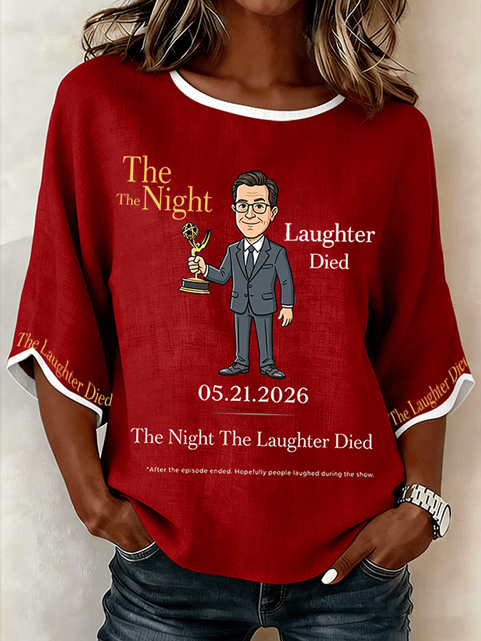 Women's "Night When Laughter Stops" Printed Comfortable Top