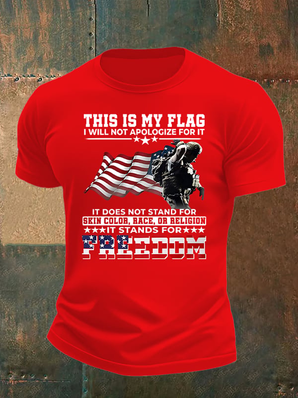Men's THIS IS MY FLAG Print T-Shirt